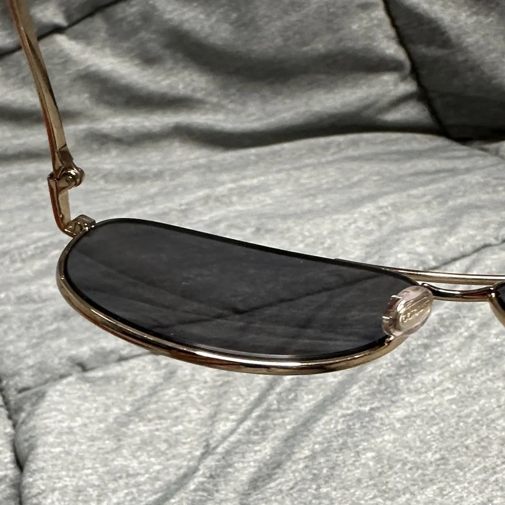 Jimmy Choo Essy J5GM9 Gold Frame Sunglasses with Black Polorized Lenses‎